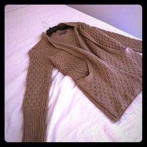 Women’s taupe knit cardigan